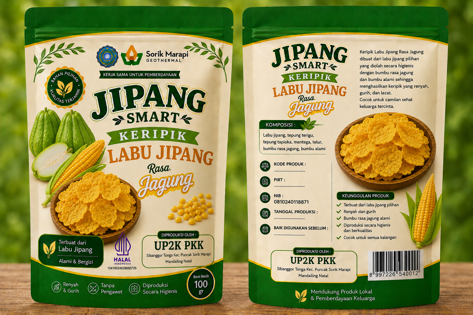 KERIPIK LABU JIPANG RASA JAGUNG