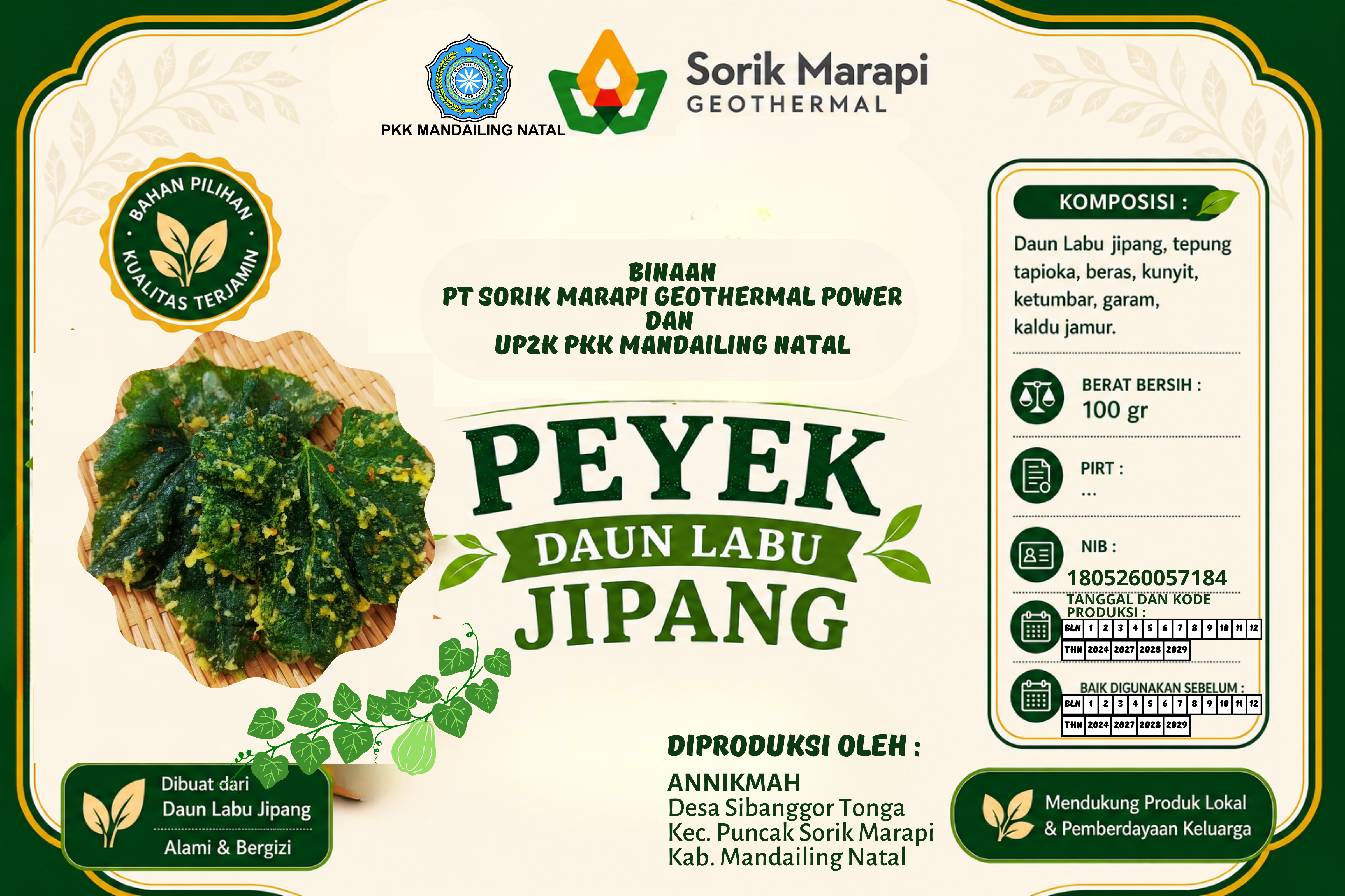 PEYEK DAUN LABU JIPANG